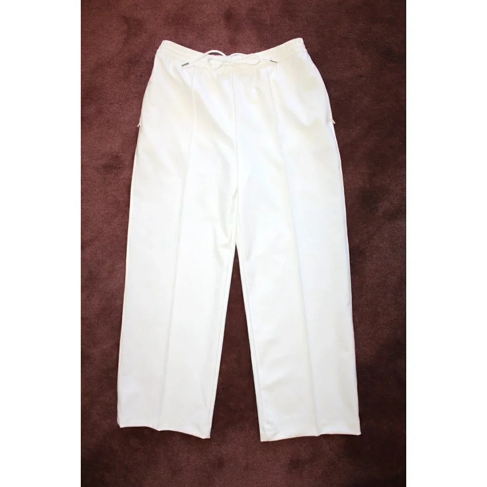 Athleta Endeavor Wide Leg white Women Pant Size 12 Drawstring elastic waist - Picture 8 of 12